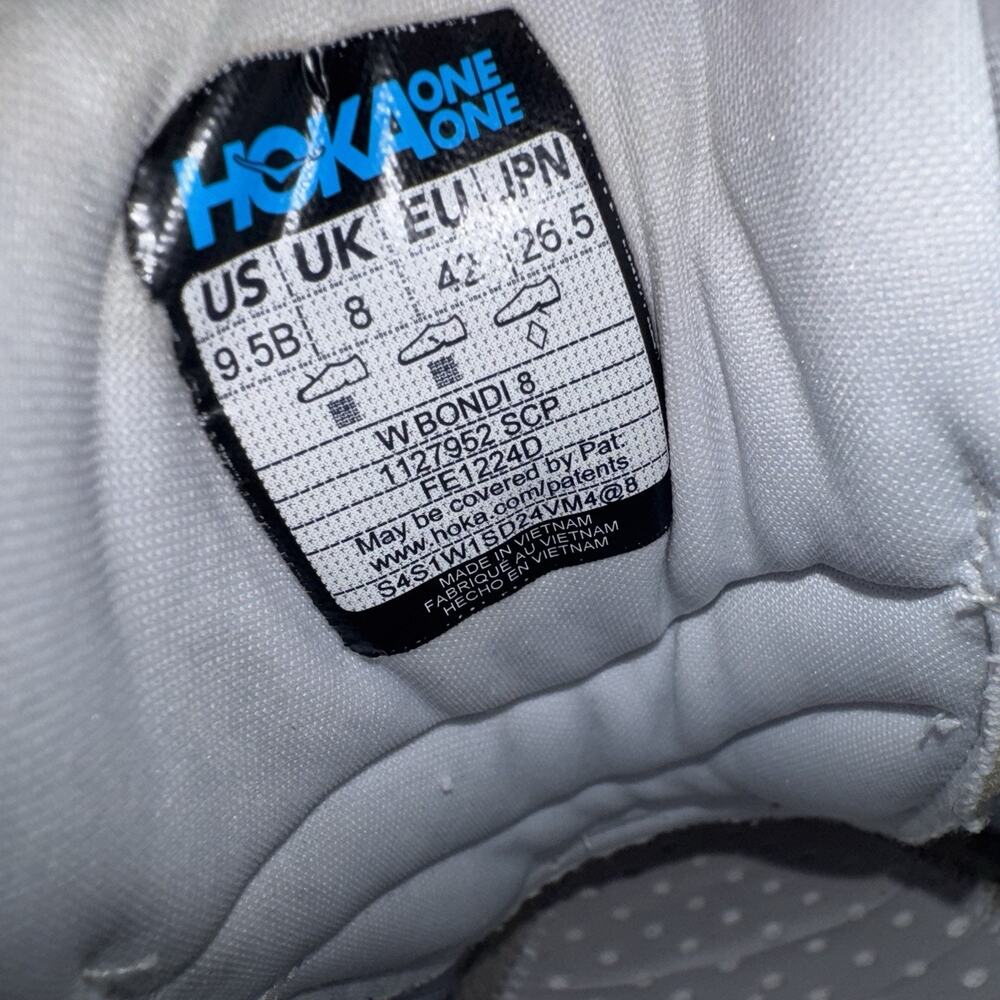 HOKA Bondi 8 Sea Ice Pink Twilight Women’s 9.5B Running Shoes 1127952 SCP - Picture 16 of 16